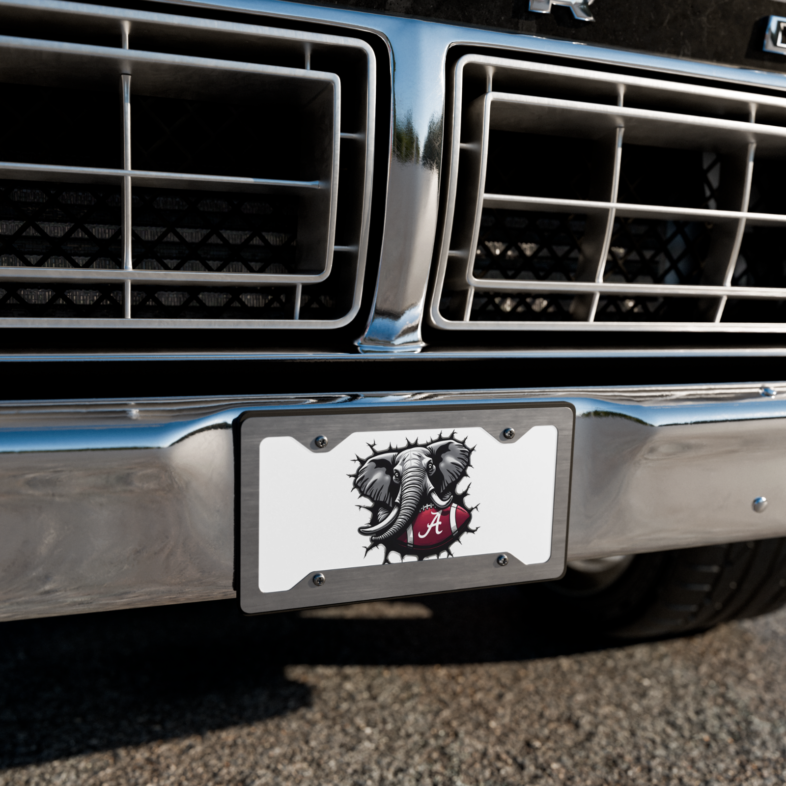 Alabama Crimson Tide Front License Plate | Roll Tide Tag 6"x12" | Big Al Fan