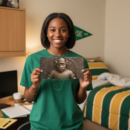 USF Go Bulls Fan License Plate - Flat Metal Car Tag for South Florida