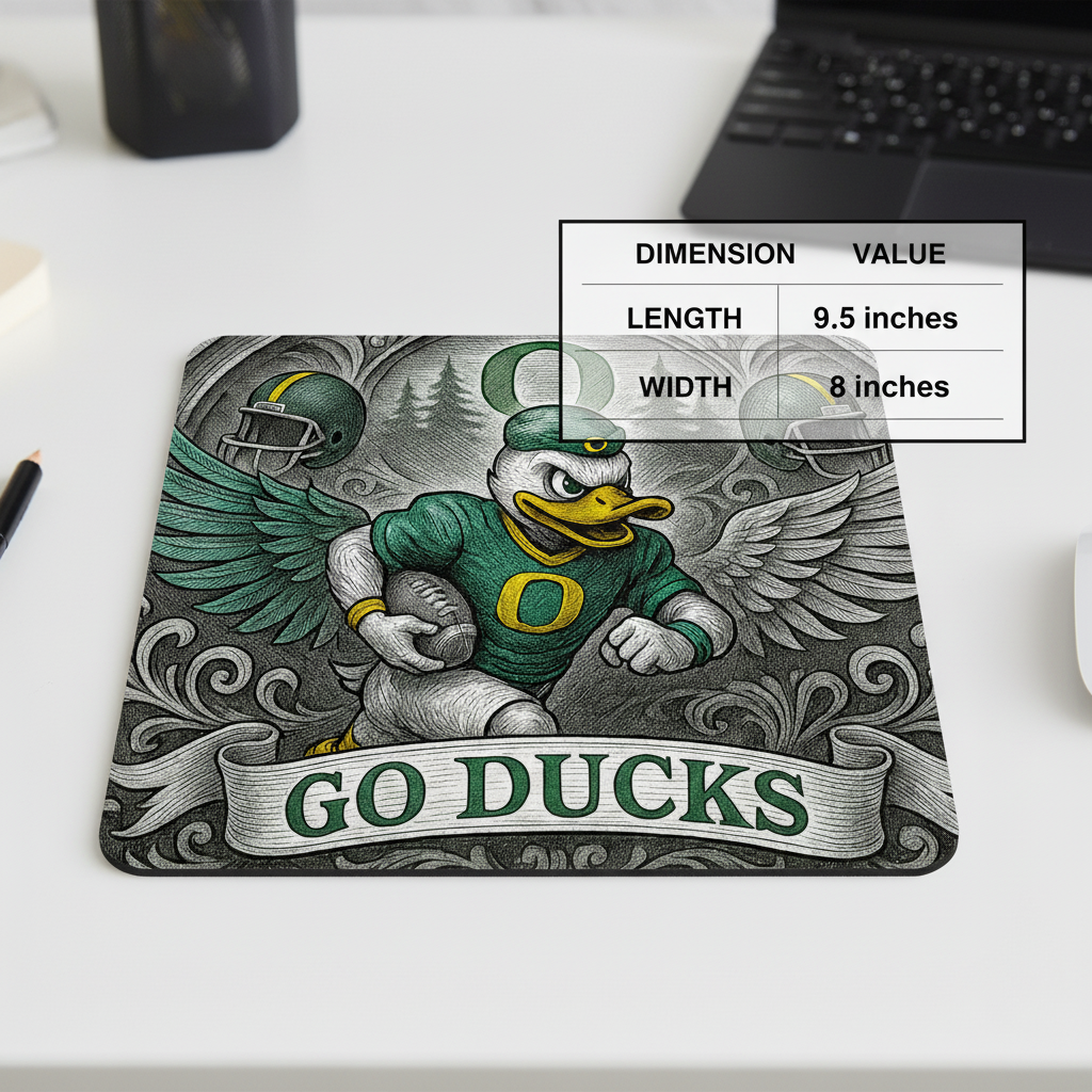 Go Ducks Football Mousepad Gaming Office Desktop Accessory
