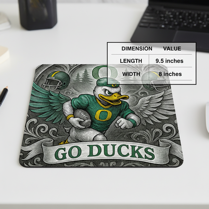 Go Ducks Football Mousepad Gaming Office Desktop Accessory