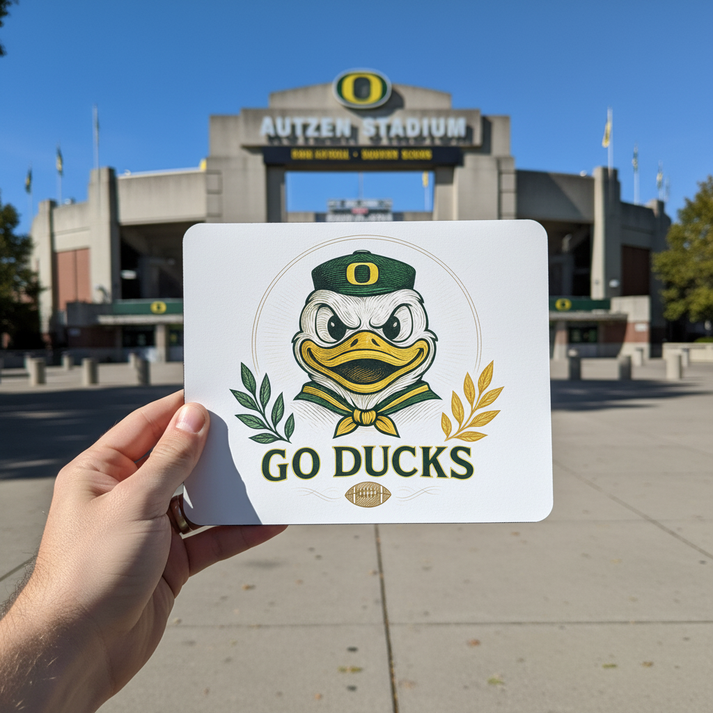 Oregon Ducks Mouse Pad 9.5"x8" Go Ducks Fan Gift - Desk Accessory
