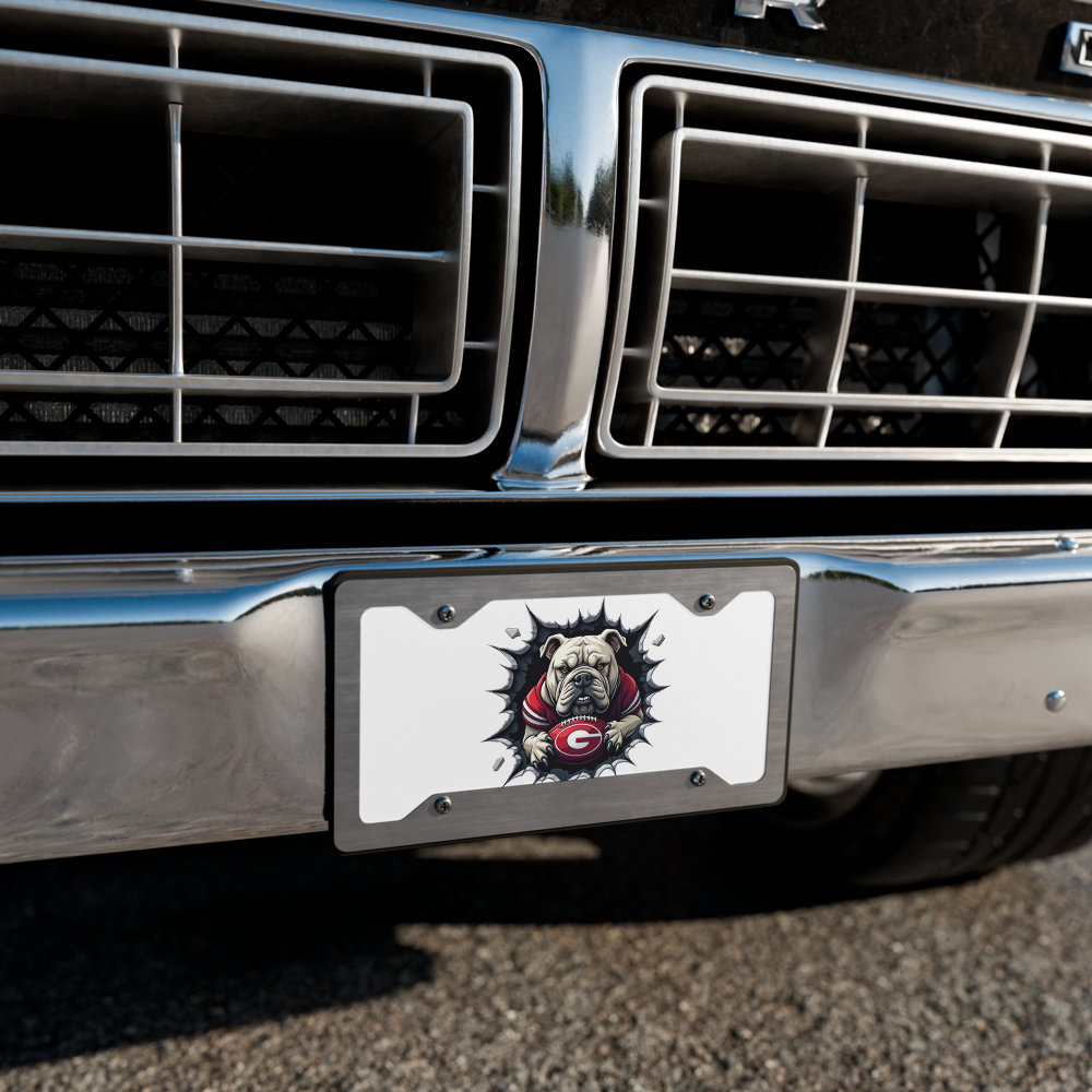 Georgia Bulldogs License Plate Tag 6"x12" | 3D Breakthrough UGA Dog Aluminum - Beyond Lines
