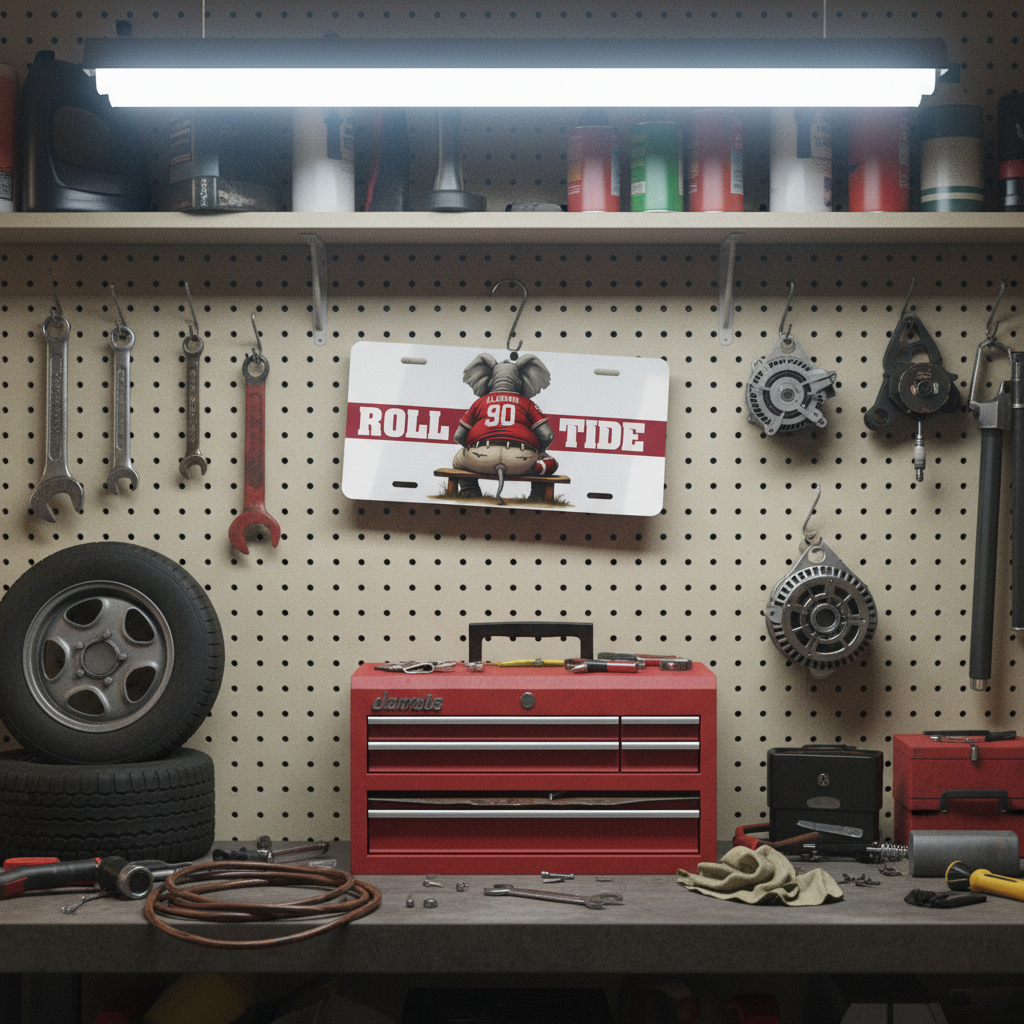 Alabama Crimson Tide License Plate 6x12 Aluminum Vanity Tag NCAA Football - Beyond Lines