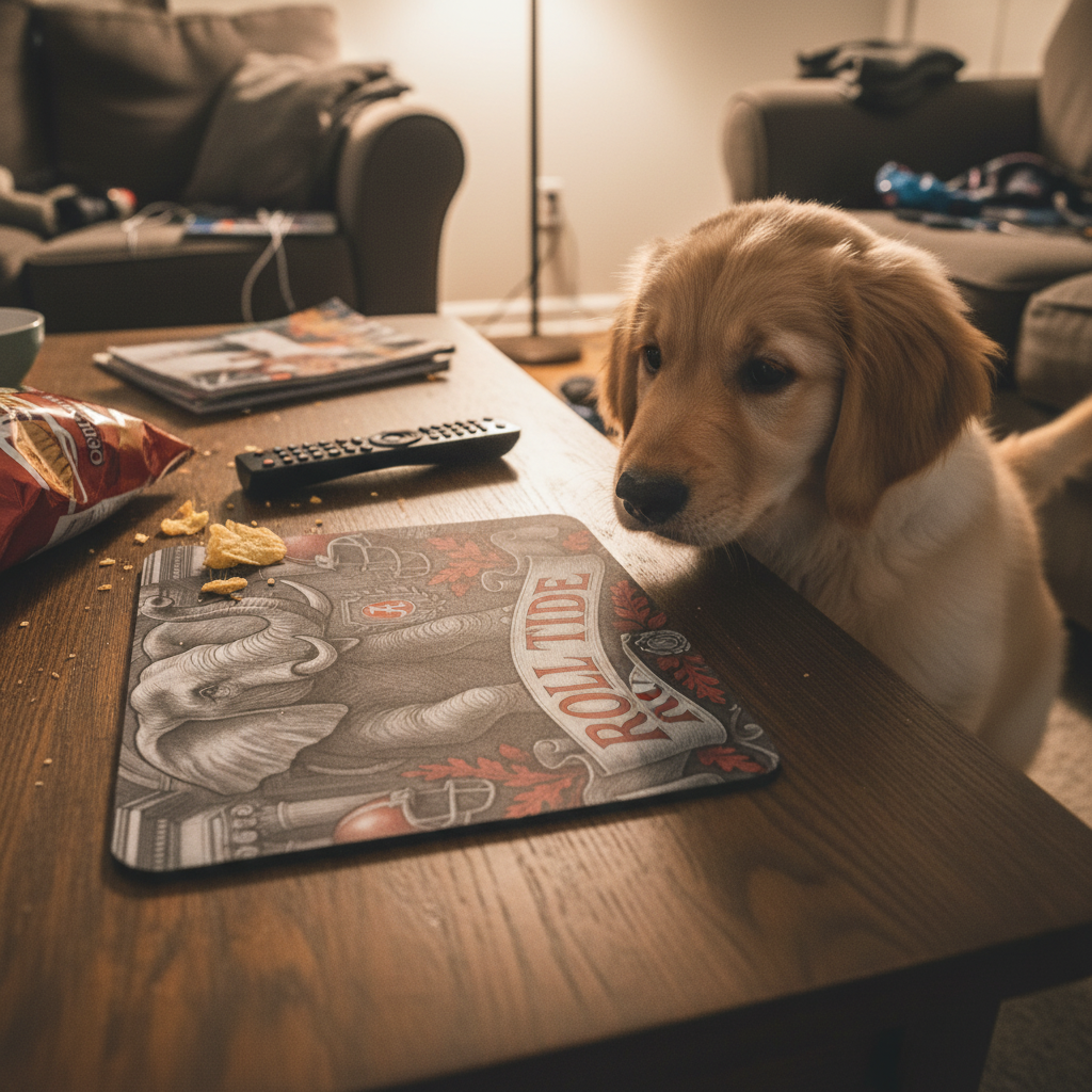 Roll Tide Mouse Pad 9.5"x8" • Crimson & Gray Desk Mat • Non-Slip Gaming Gift
