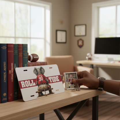 Alabama Crimson Tide License Plate 6x12 Aluminum Vanity Tag NCAA Football - Beyond Lines