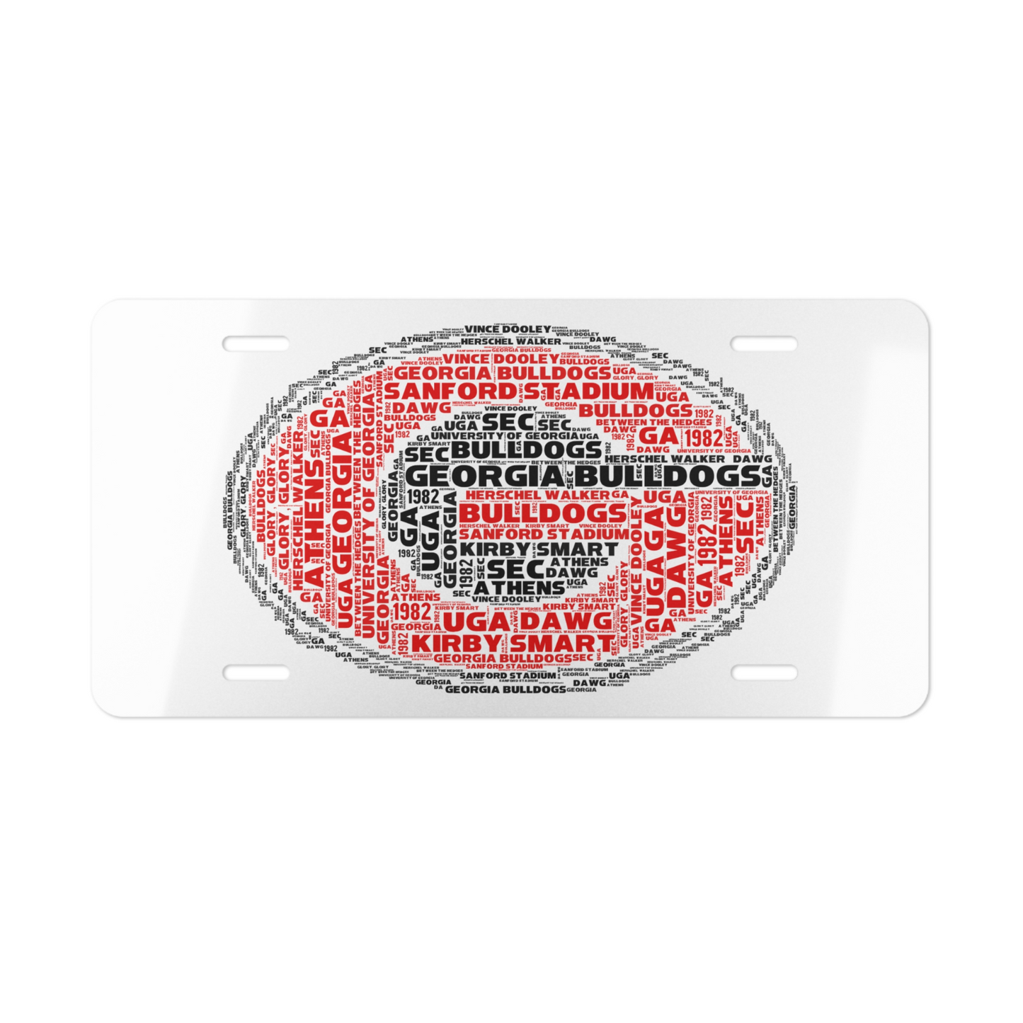 Georgia Bulldogs Words License Plate | UGA Dawgs G Pride Tag