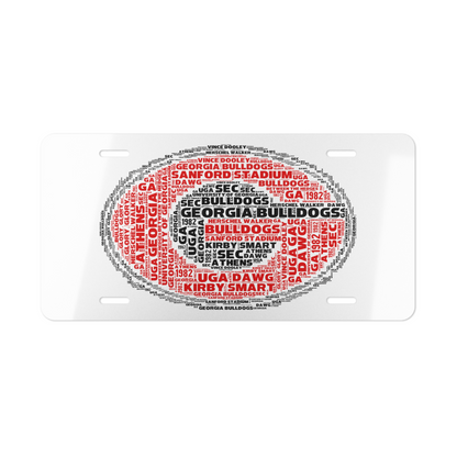Georgia Bulldogs Words License Plate | UGA Dawgs G Pride Tag