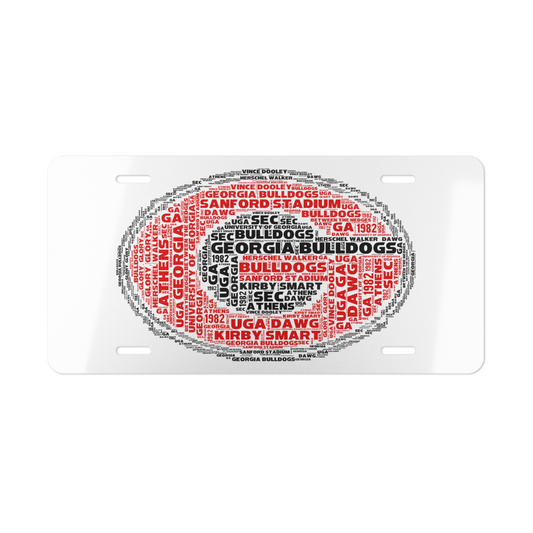Georgia Bulldogs Words License Plate | UGA Dawgs G Pride Tag