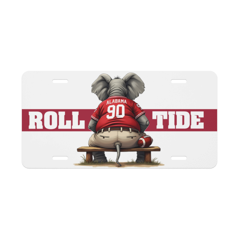 Alabama Crimson Tide License Plate 6x12 Aluminum Vanity Tag NCAA Football - Beyond Lines