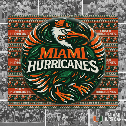 Miami Hurricanes Mouse Pad - The U Design 9.5"x8" | Go Dawgs! UGA Fan Gift