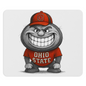 Ohio State Buckeyes Mouse Pad 9.5"x8" | Scarlet & Gray Grin Design Desk Mat
