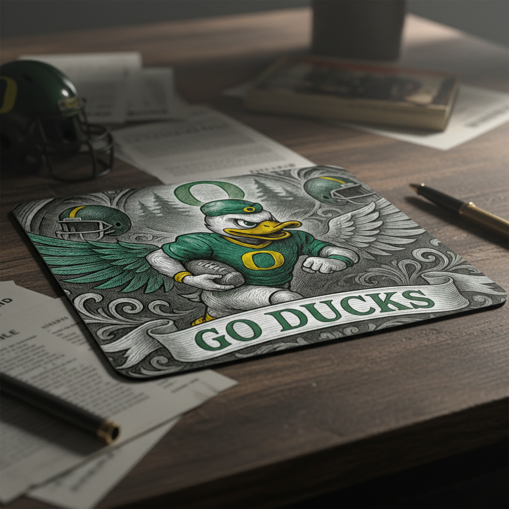 Go Ducks Football Mousepad Gaming Office Desktop Accessory