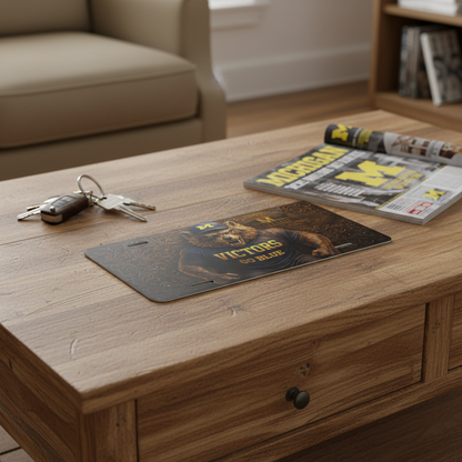 Michigan Wolverines License Plate 6"x12" Aluminum Car Tag | Flat Front Plate