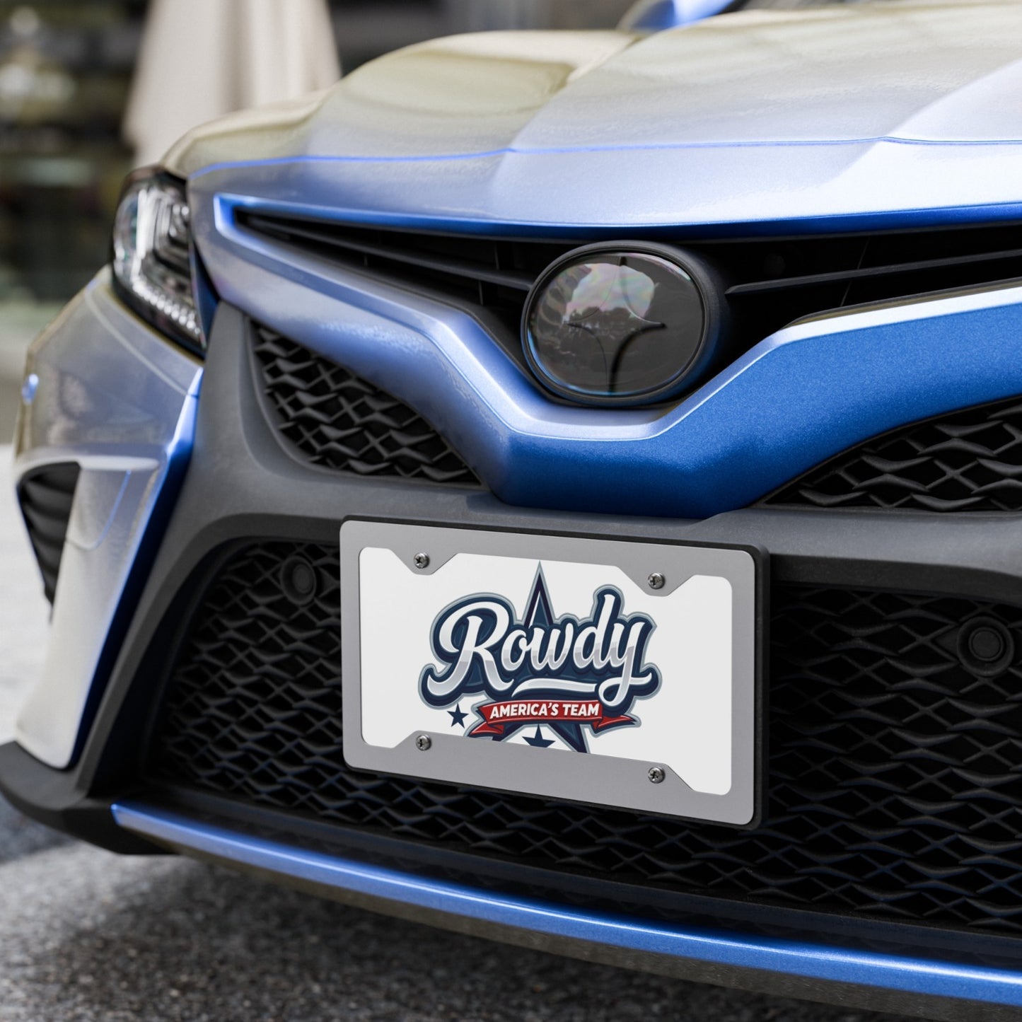 Dallas Cowboys Football Car Tag Gift | Rowdy America's Team Front License Plate
