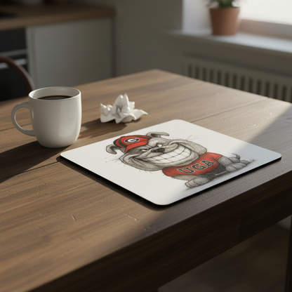 Georgia Bulldogs Line Art Mouse Pad – 9.5"x8" Waterproof Fun UGA Bulldog Design