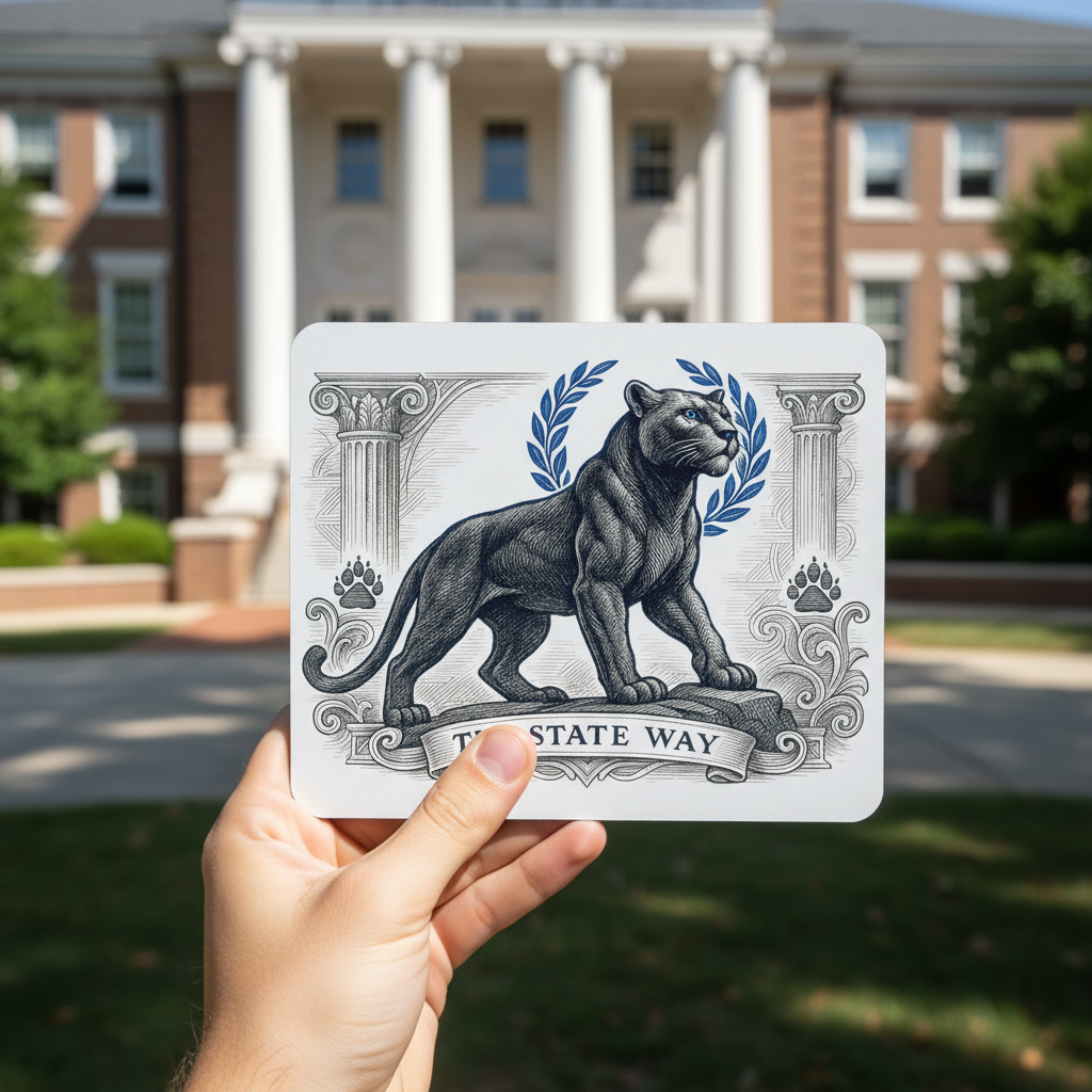 Georgia State Panther Mouse Pad 9.5"x8" Pounce Fan Gift - Desk Accessory