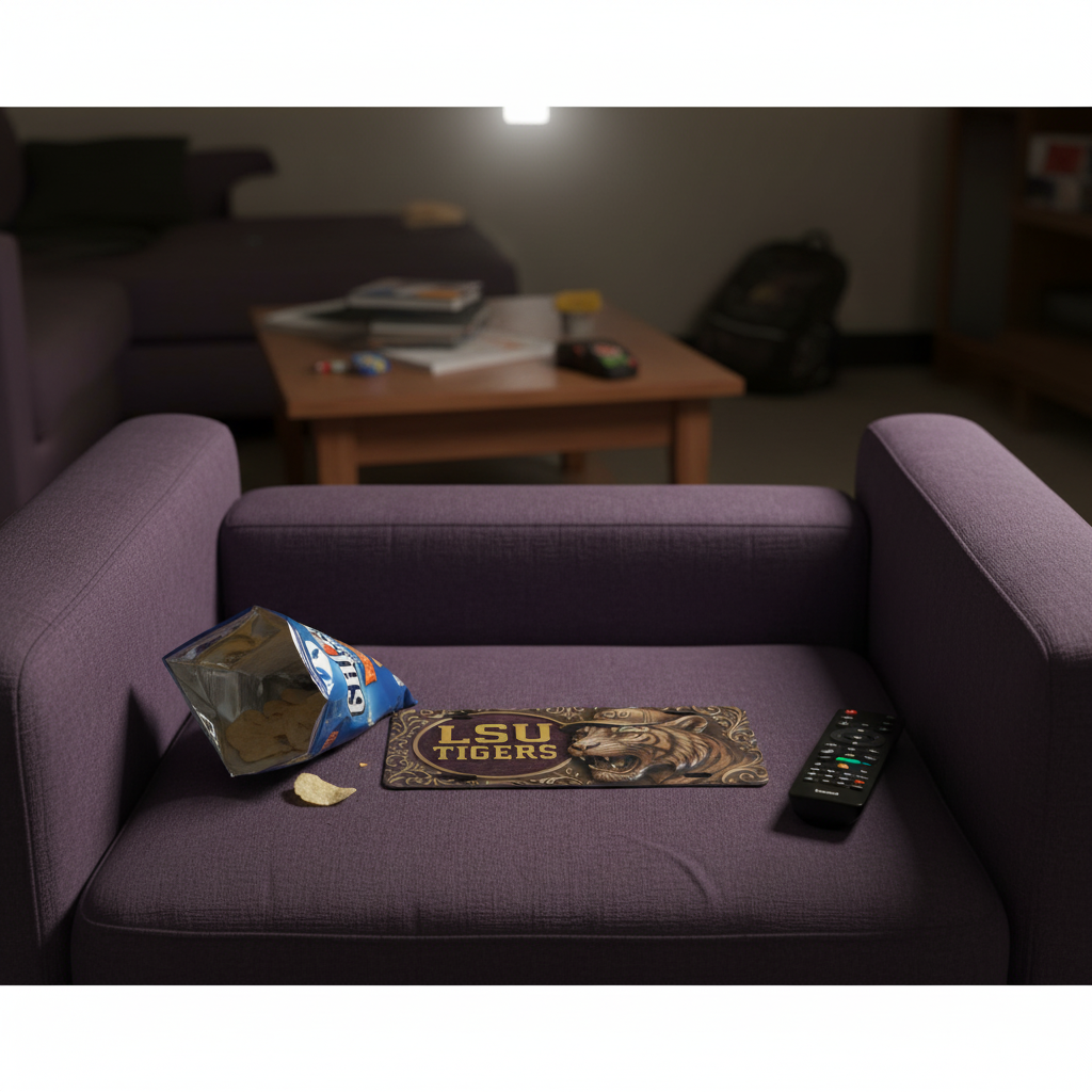 LSU Tigers License Plate 6"x12" Car Tag | Metal Front Plate | Flat (Not 3D)