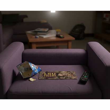 LSU Tigers License Plate 6"x12" Car Tag | Metal Front Plate | Flat (Not 3D)