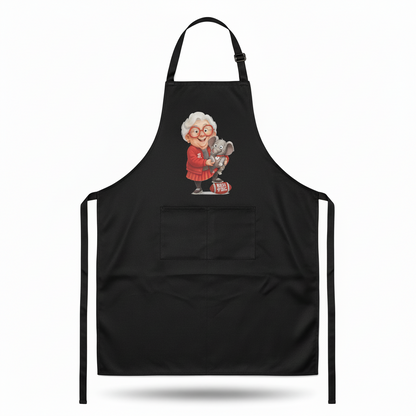 Alabama Crimson Tide Fan Apron - Black Polyester Cooking BBQ Gift with Pockets