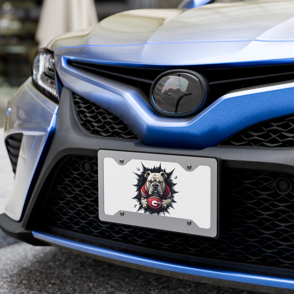 Georgia Bulldogs License Plate Tag 6"x12" | 3D Breakthrough UGA Dog Aluminum - Beyond Lines