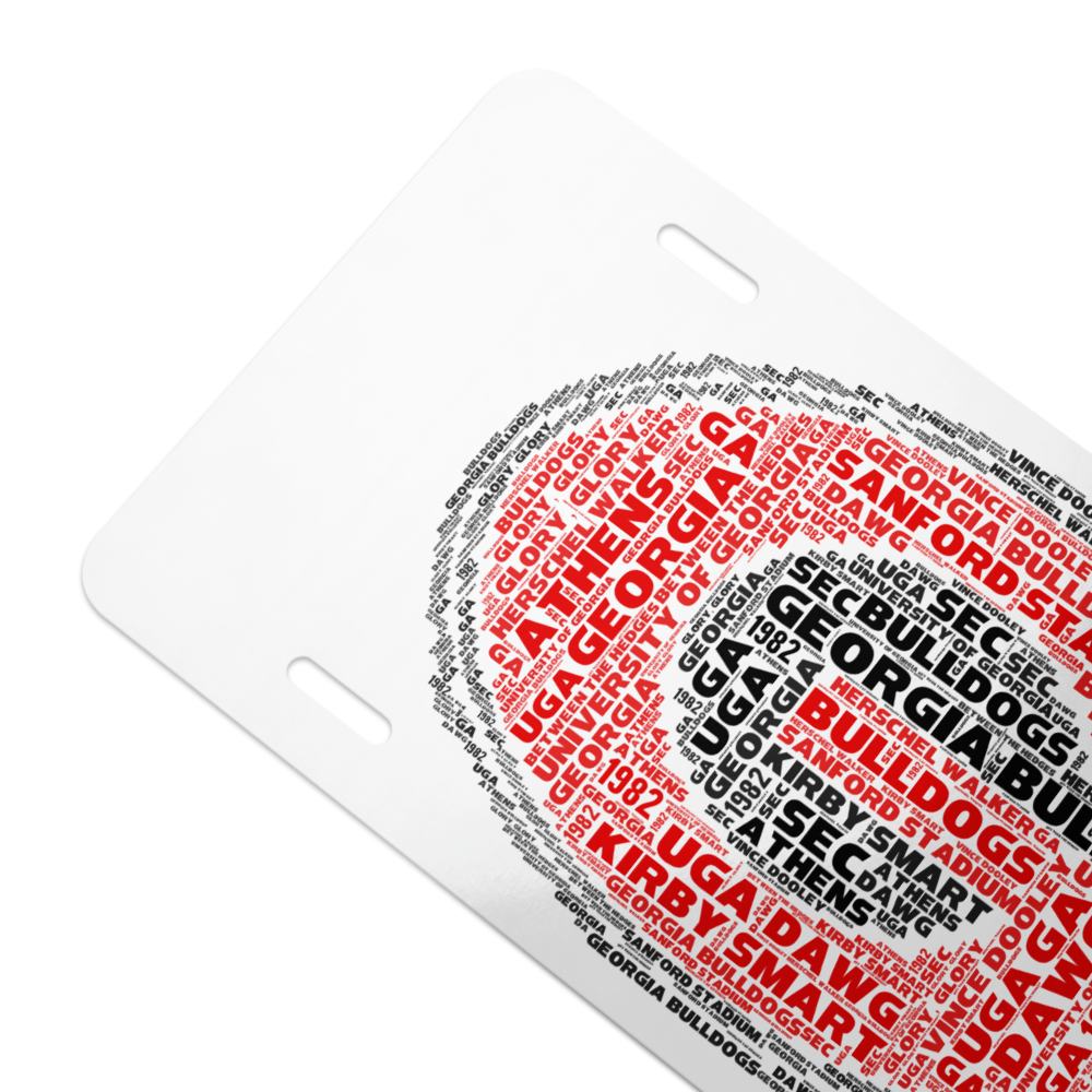 Georgia Bulldogs Words License Plate | UGA Dawgs G Pride Tag