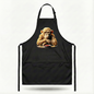 Pasta Animal Chef Apron Black Bib Adjustable Pockets Funny Kitchen Cook Gift