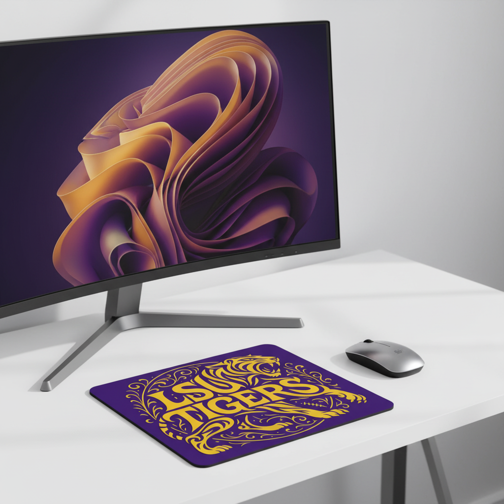 Geaux Tigers Mouse Pad 9.5"x8" Louisiana Faithful Fan Gift - Desk Accessory