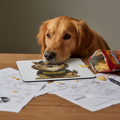 Michigan Wolverines Mouse Pad 9.5"x8" Go Blue Fan Gift - Desk Accessory