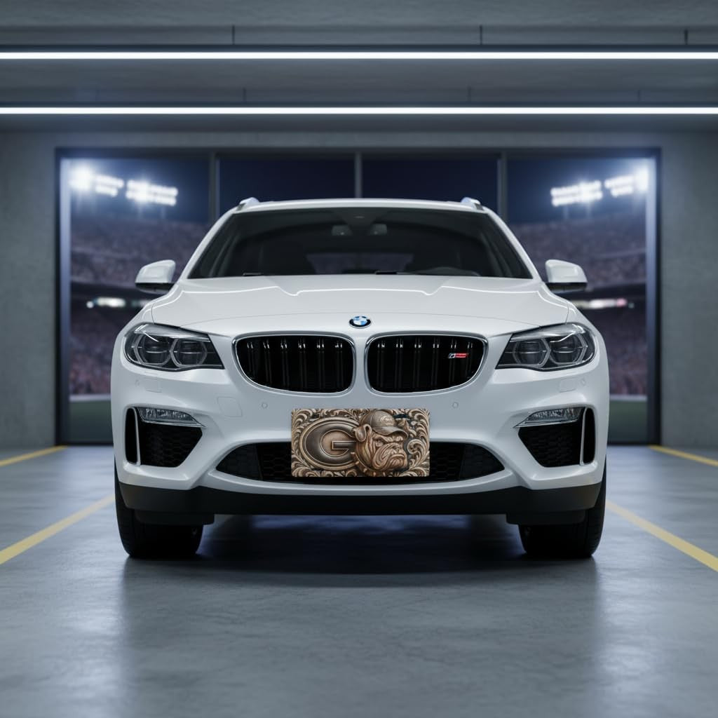 Georgia Bulldogs 3D Style Metal License Plate 6"x12" | UGA Fan Gift | Flat Plate