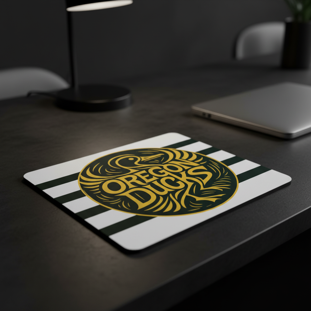 Oregon Ducks Fan Mousepad Desktop Computer Accessory