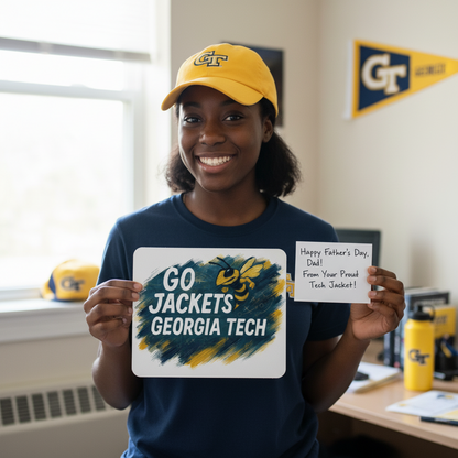 Go Jacks Collegiate Mouse Pad 9.5"x8" THWG Georgia Tech Fan Gift