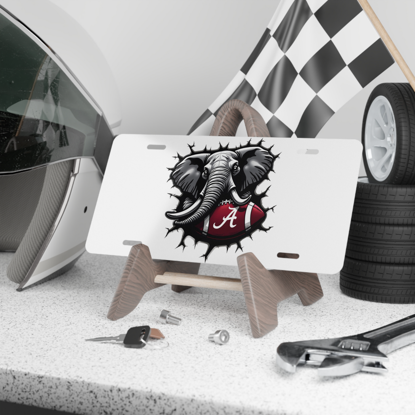 Alabama Crimson Tide Front License Plate | Roll Tide Tag 6"x12" | Big Al Fan