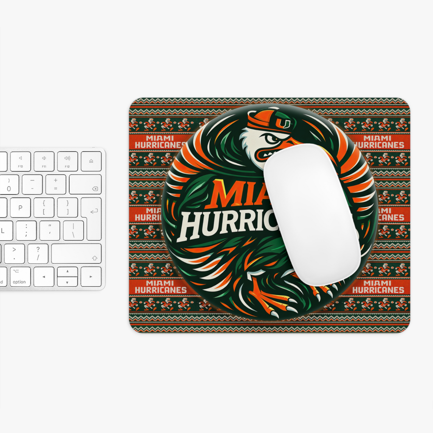 Miami Hurricanes Mouse Pad - The U Design 9.5"x8" | Go Dawgs! UGA Fan Gift