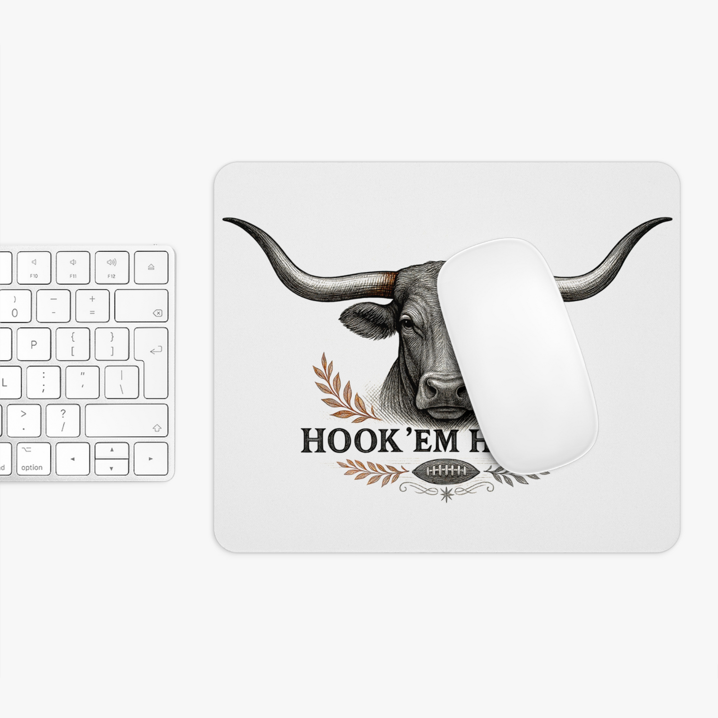 Texas Longhorns Mouse Pad 9.5"x8" Hook 'Em Horns Fan Gift - Desk Accessory