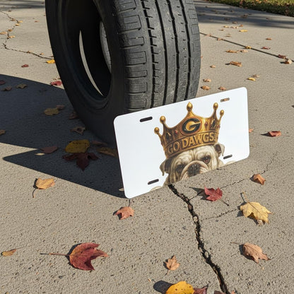 Football Bulldog Fan License Plate | Dawg Dynasty Tag 6"x12" | King UGA Car Tag