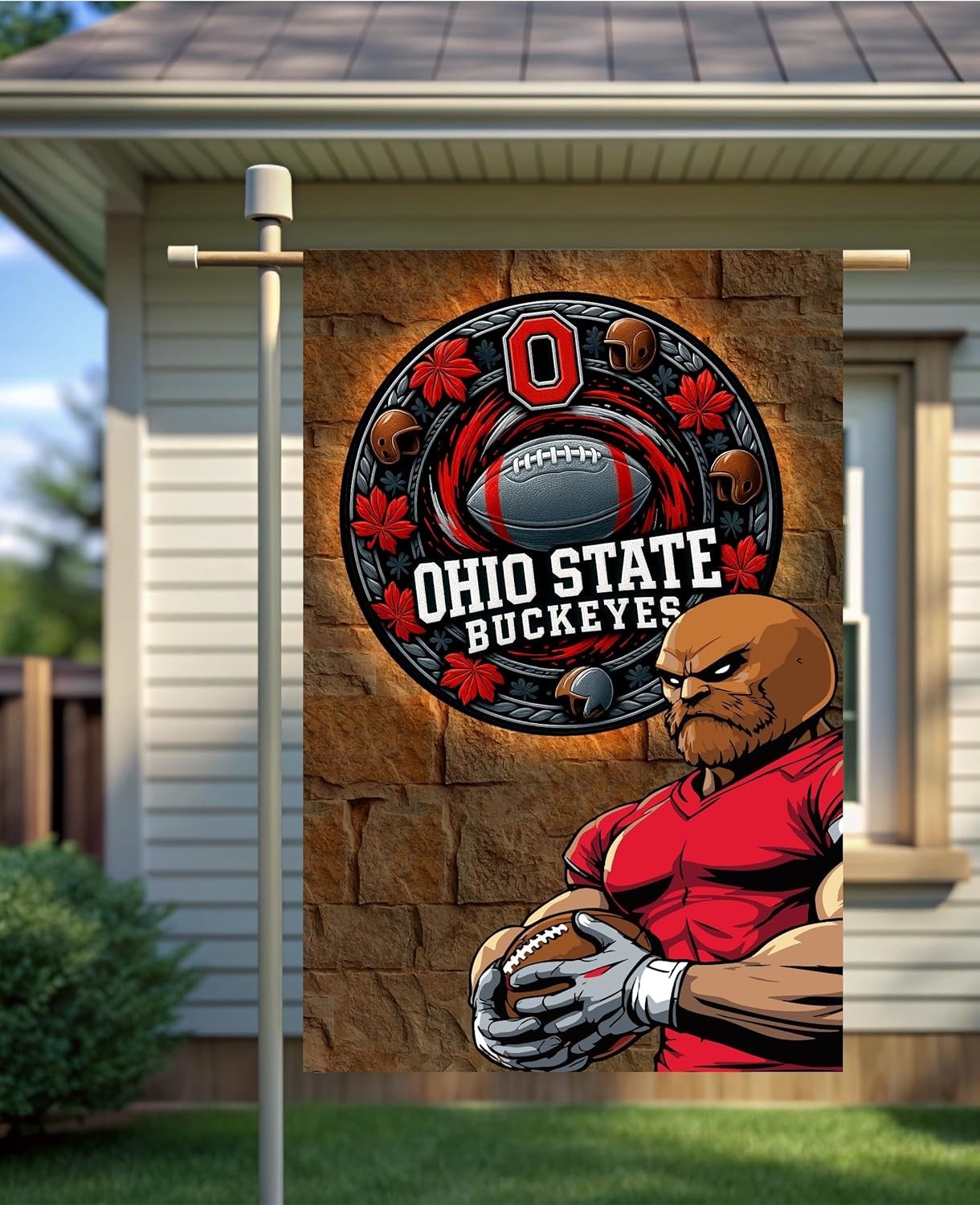 Ohio State Buckeyes Garden Flag 12x18 Double-Sided - NCAA Football Fan Gift