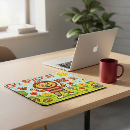 Go Bucks! Fun Kids Mouse Pad for Young Fans - Vibrant Desktop Accessory, 9.5"x8"
