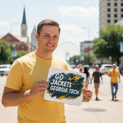 Go Jacks Collegiate Mouse Pad 9.5"x8" THWG Georgia Tech Fan Gift