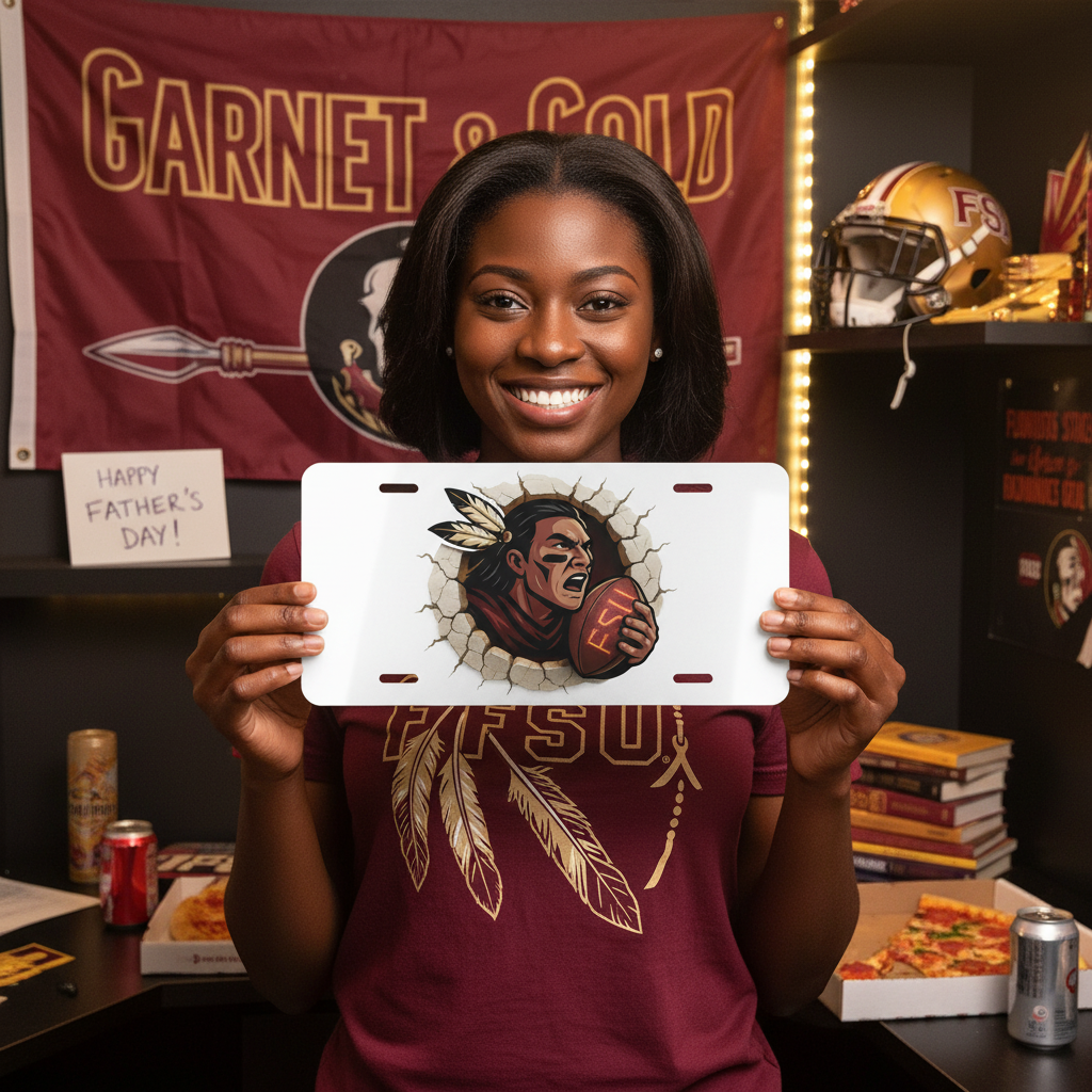 Florida State Seminoles License Plate – 6"x12" | Metal Front Plate for FSU Fans