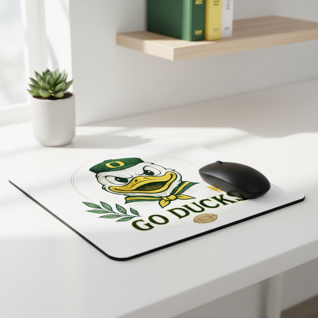 Oregon Ducks Mouse Pad 9.5"x8" Go Ducks Fan Gift - Desk Accessory