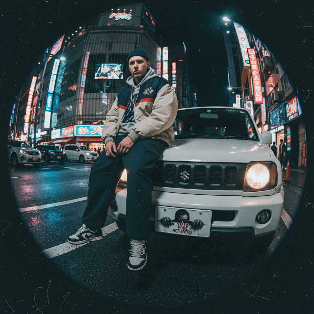 Scary Halloween Gift | Creepy Stalk Mode License Plate | Spooky Auto Front Tag