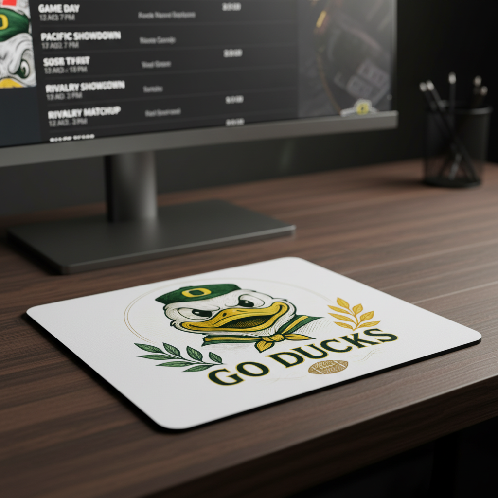 Oregon Ducks Mouse Pad 9.5"x8" Go Ducks Fan Gift - Desk Accessory
