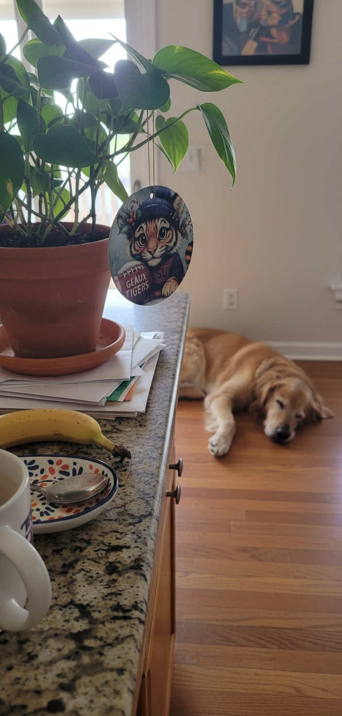 LSU Tigers Christmas Ornament – 3.5" Double‑Sided Christmas Tree Decorations