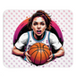 Basketball Mouse Pad – Female Player Design Non-Slip Desk Mat for Office & Gamin
