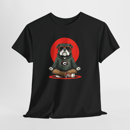Meditating Bulldog Black Essential T Shirt Funny Graphic Print