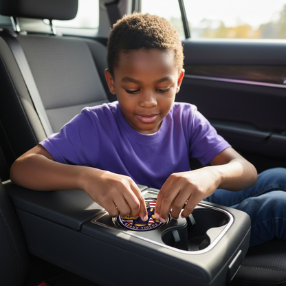 LSU Tigers | 2 Pack Football Geaux USA Flag Car Coaster Set - Cup Holder