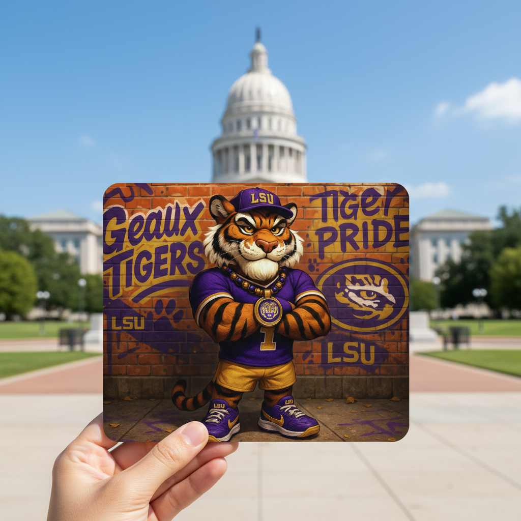 LSU Geaux Tigers Fan Mouse Pad – Desk Accessory for Ultimate Pride | 9.5"x8"