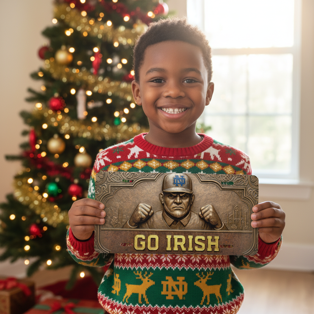 Notre Dame Fighting Irish License Plate 6"x12" Car Tag | Flat Plate for Fans