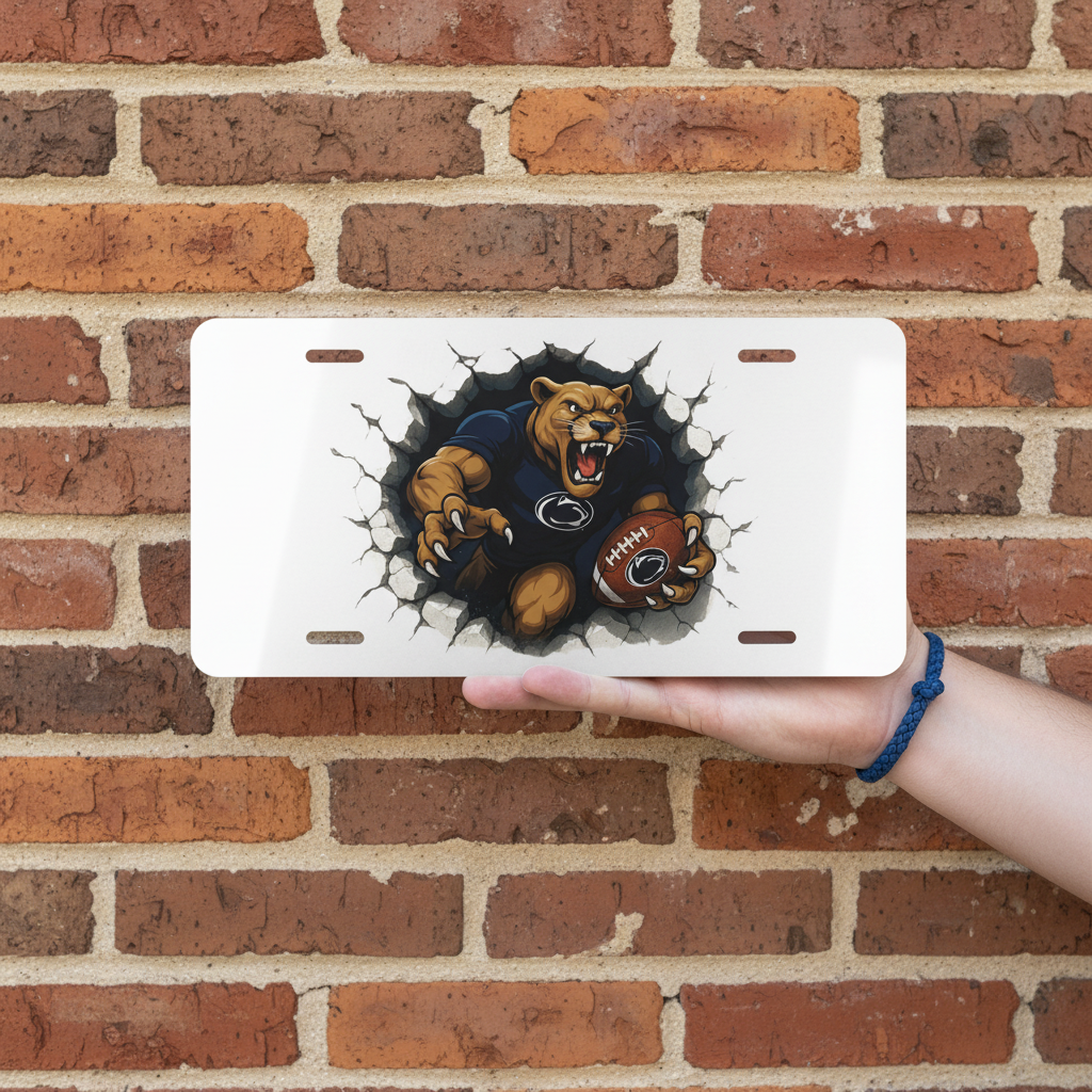 Penn State Nittany Lions License Plate 6"x12" Aluminum Car Tag For Penn Fan