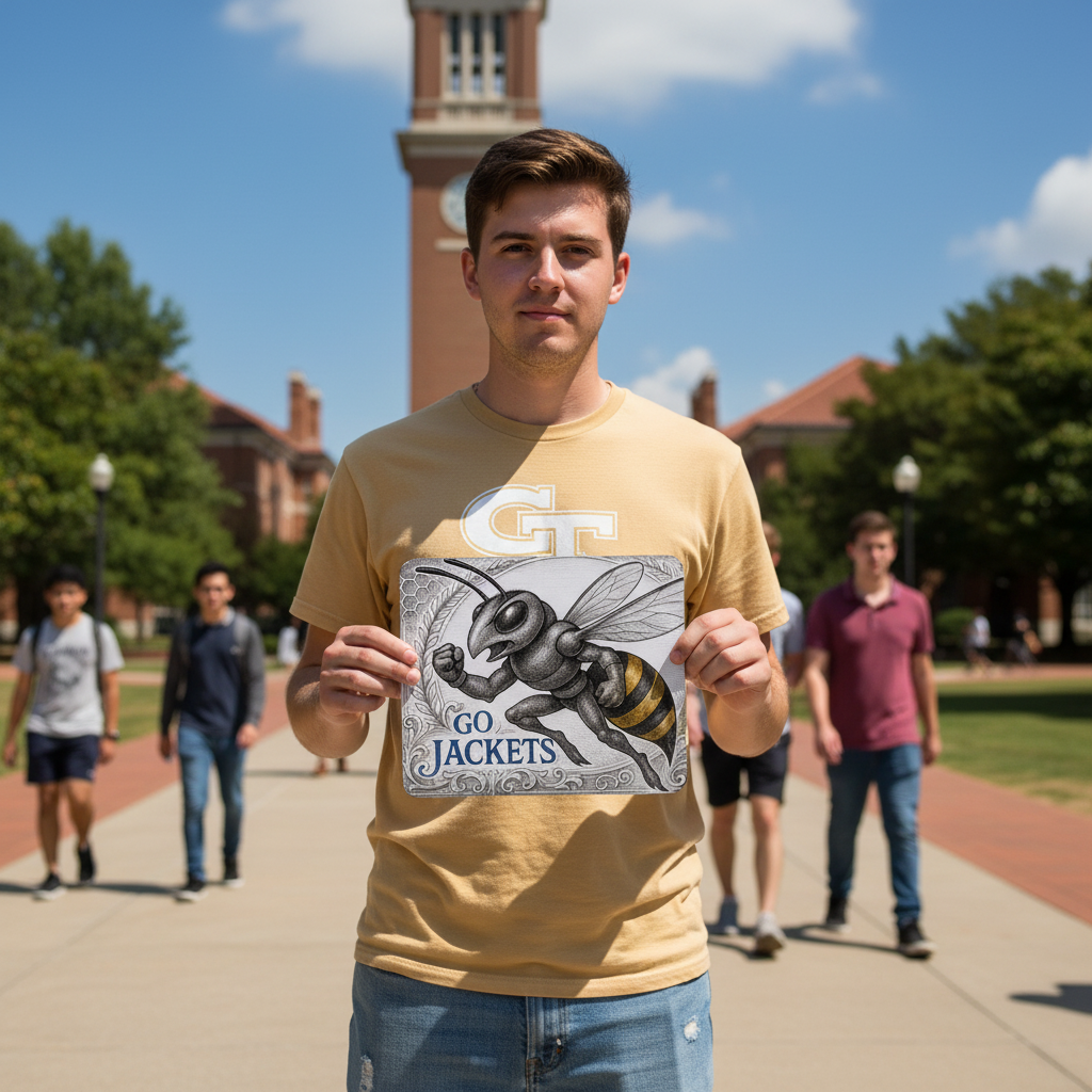 Georgia Tech Yellow Jackets Mouse Pad 9.5"x8" Go Jackets Fan Gift - Atlanta